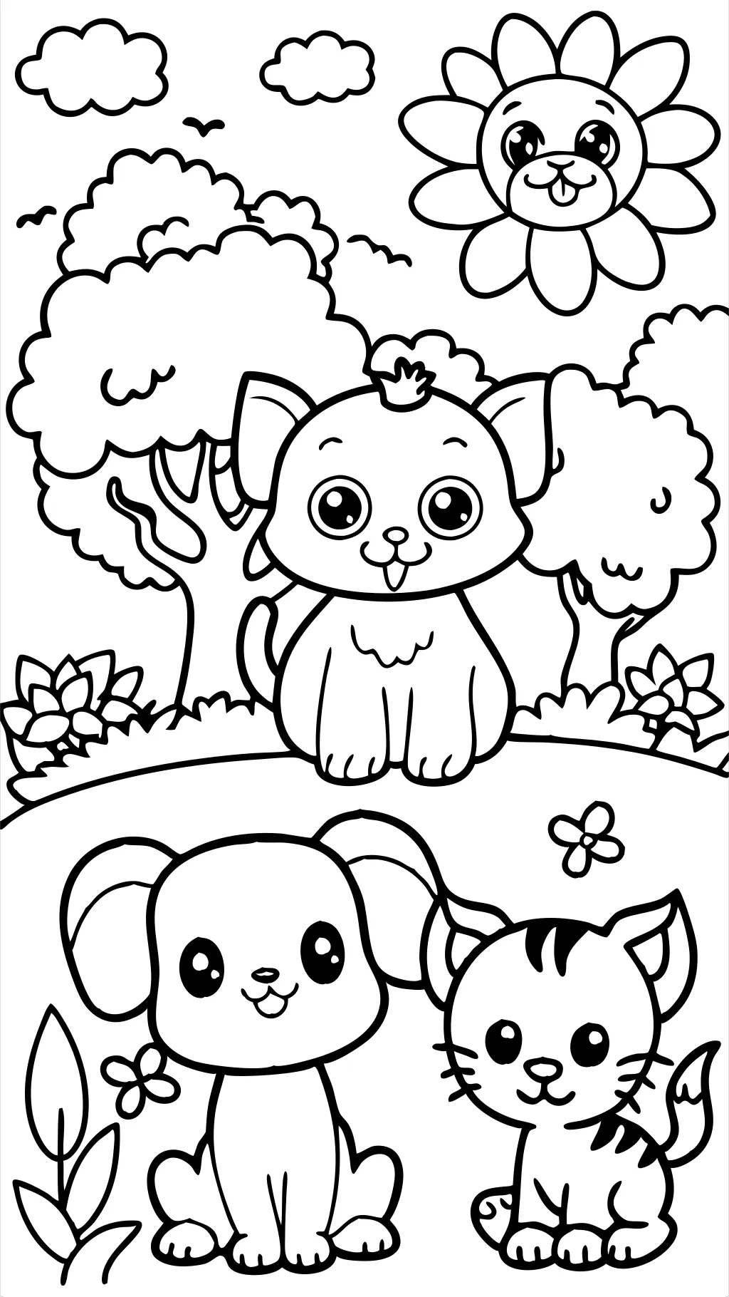 coloriages des animaux de dessin animé